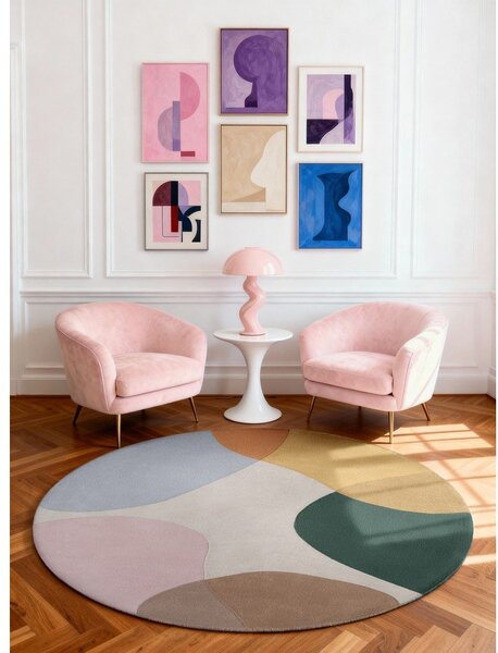 Tappeto rotondo in lana tessuto a mano ø 200 cm Hackney Clarissa – Ted Baker