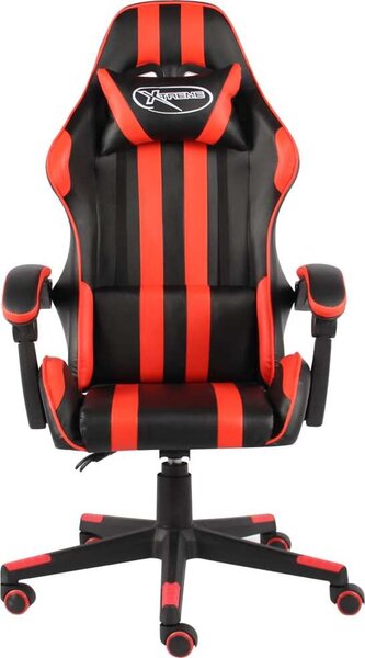 Sedia da Gaming Nero e Rosso in Pelle finta