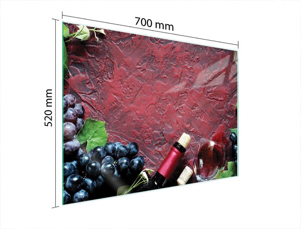 Piatto Di Protezione In Vetro Per Il Cuore 70X52 Vino