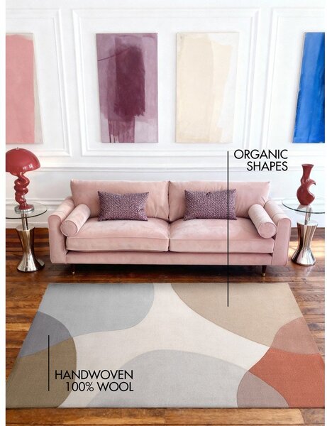 Tappeto beige in lana tessuto a mano 160x230 cm Hackney Clarissa – Ted Baker