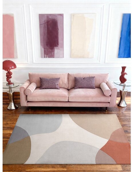 Tappeto beige in lana tessuto a mano 160x230 cm Hackney Clarissa – Ted Baker