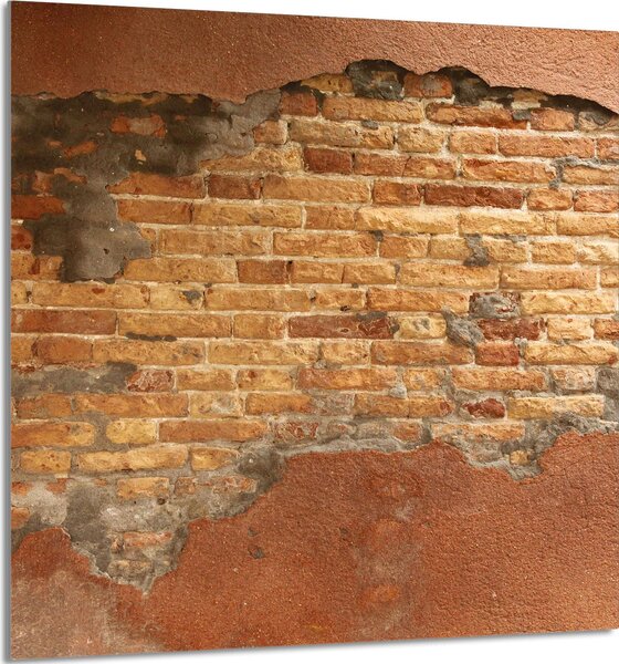 PIATTO IN VETRO PER CUCINA 60x65 Mattone