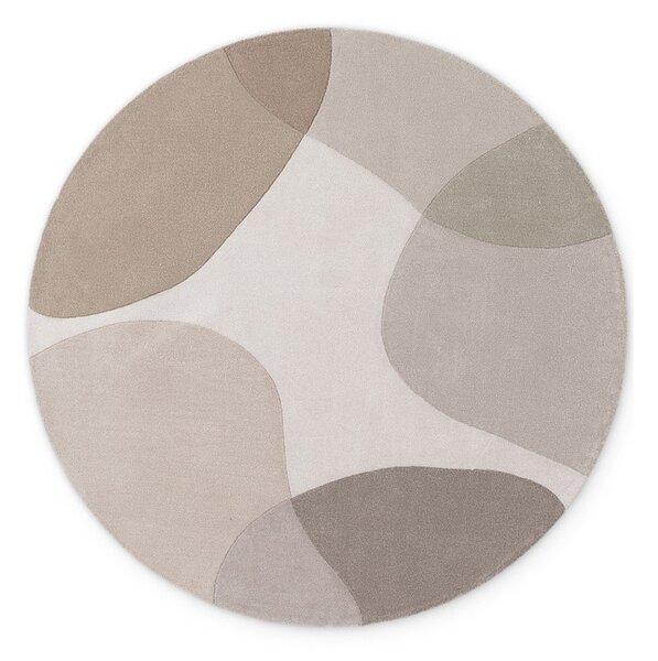 Tappeto rotondo beige in lana tessuto a mano ø 160 cm Hackney Clarissa – Ted Baker