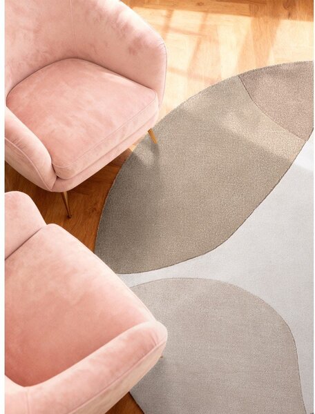 Tappeto rotondo beige in lana tessuto a mano ø 160 cm Hackney Clarissa – Ted Baker