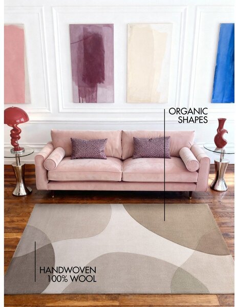 Tappeto beige in lana tessuto a mano 160x230 cm Hackney Clarissa – Ted Baker