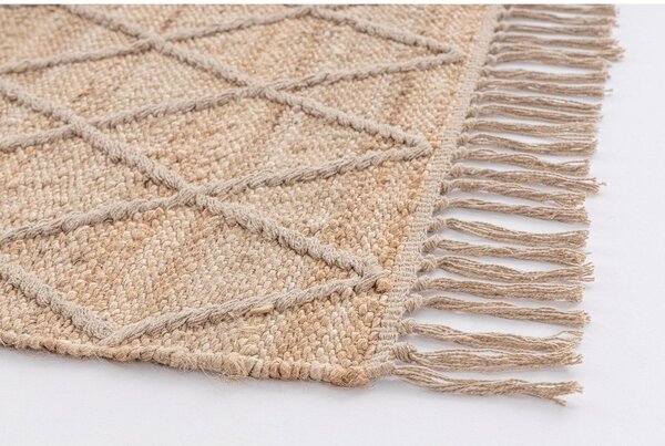 Tappeto di colore naturale in iuta tessuto a mano 60x90 cm Shaila – Yes Everyday