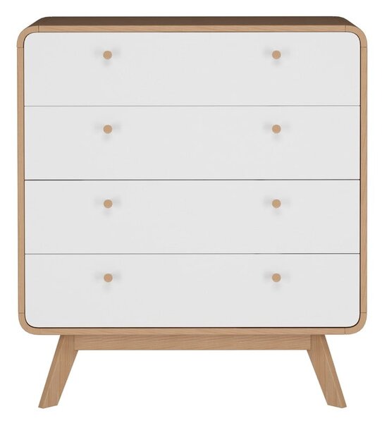 Cassettiera bianca effetto rovere 80x88 cm Caitlin - Støraa