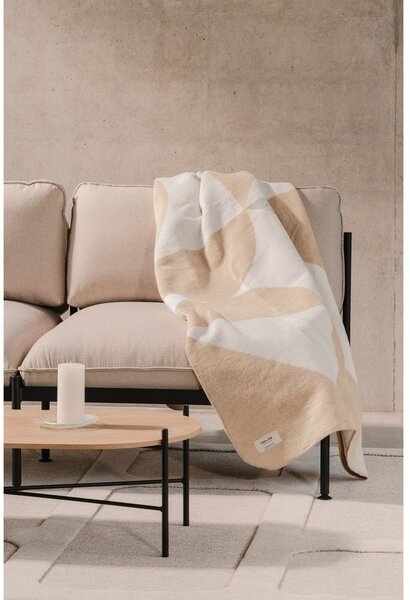 Coperta beige/color crema 150x200 cm Tul – noo.ma