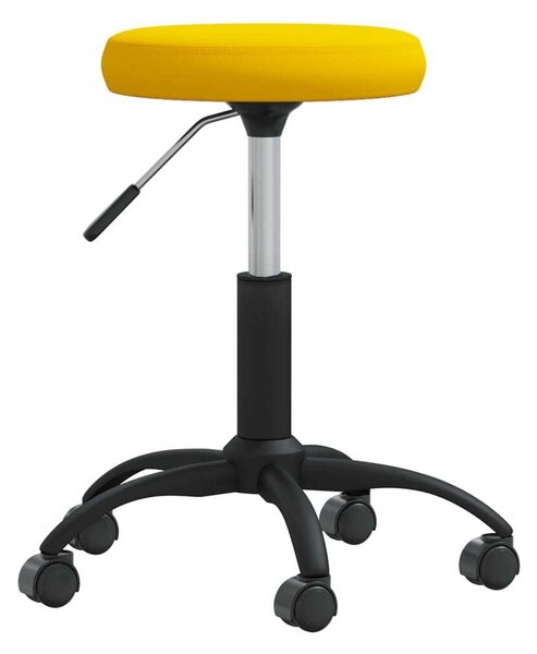 VidaXL Sedia da ufficio girevole in velluto giallo senape