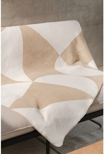 Coperta beige/color crema 150x200 cm Tul – noo.ma