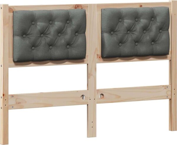 Testiera marrone e grigio scuro 120 cm Legno di pino massello