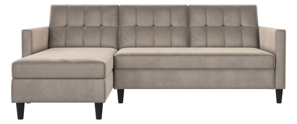 Divano angolare beige in velluto Hartford - Støraa
