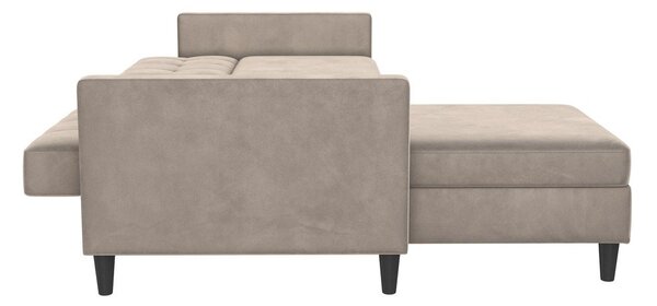Divano angolare beige in velluto Hartford - Støraa