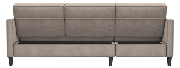 Divano angolare beige in velluto Hartford - Støraa