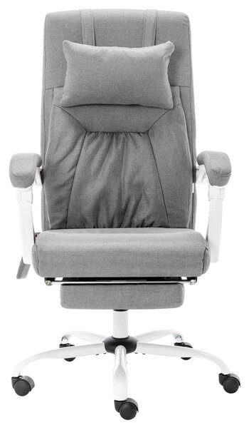 Sedia da ufficio massaggiante in tessuto grigio