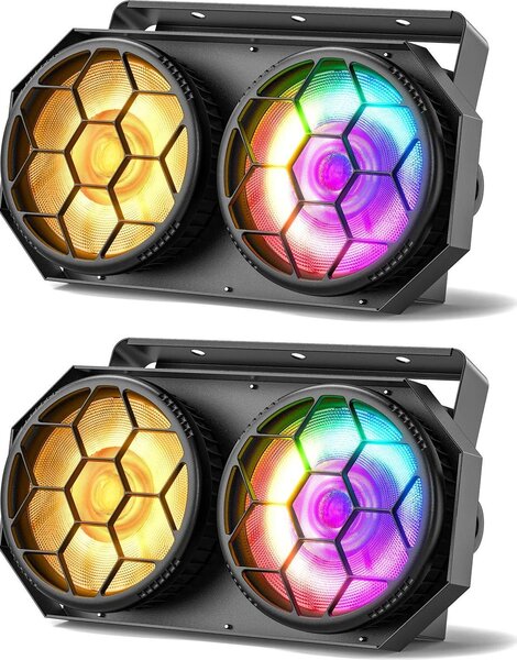 Faretto da palcoscenico, LED COB a due colori, controllo DMX, 2 unità, spina UE
