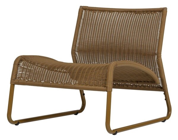 Poltrona da esterno giallo ocra in rattan artificiale West – WOOOD