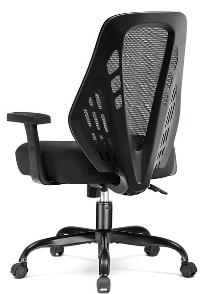 Sedia da ufficio ergonomica COMHOMA con braccioli regolabili, sedia da gioco in rete traspirante, con schienale a V e funzione dondolo