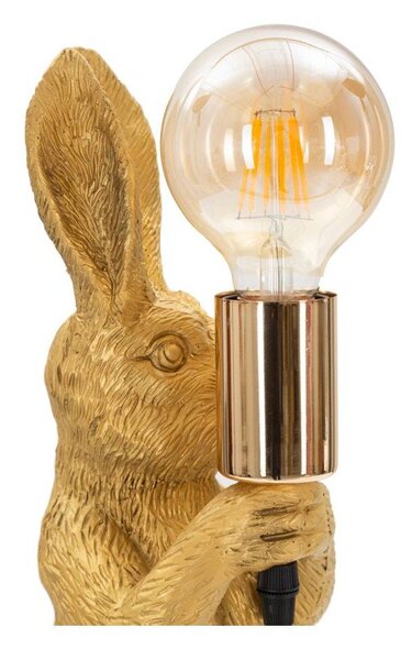 Lampada da tavolo dorata (altezza totale 35,5 cm) Rubbit – Mauro Ferretti