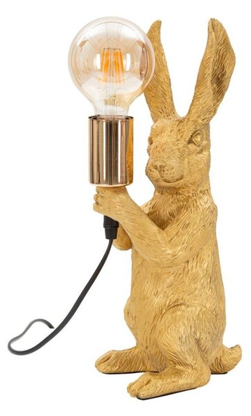 Lampada da tavolo dorata (altezza totale 35,5 cm) Rubbit – Mauro Ferretti
