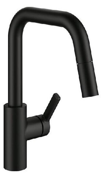 KWC Luna E7, miscelatore per lavabo, nero opaco, alta pressione