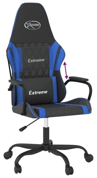 VidaXL Sedia da gioco in ecopelle nera e blu