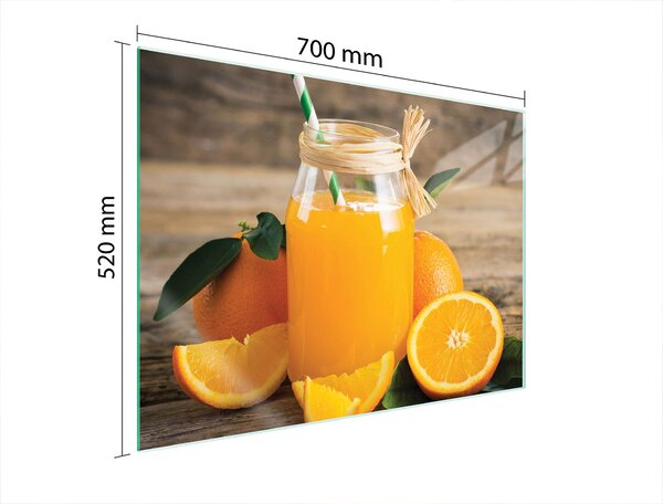 Piatto Protettivo In Vetro Per Cuore 70X52 Frutta