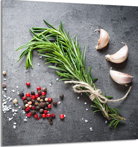 PIATTO IN VETRO PER CUCINA 60x65 Spezie