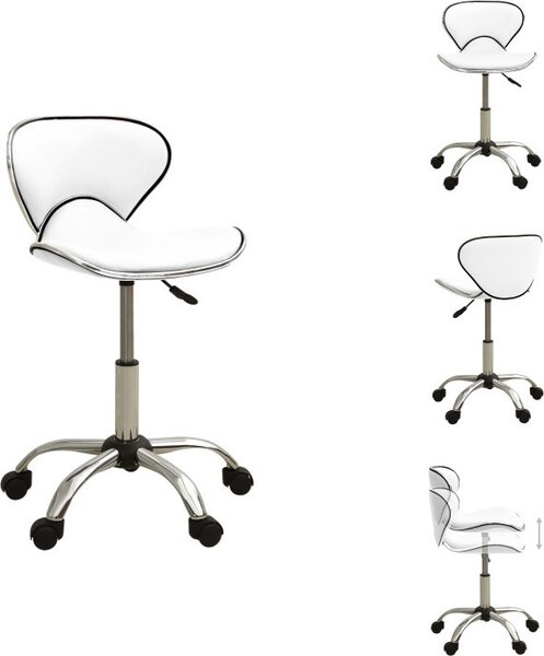 VidaXL Sedia da ufficio in Pelle finta bianca - Sedie da ufficio
