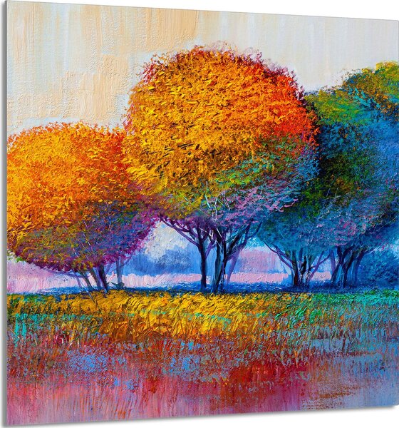 PIATTO IN VETRO PER CUCINA 60x65 alberi
