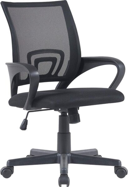Sedia ergonomica da ufficio Geniús - sedia da ufficio - polvere di rete traspirante, altezza della seduta regolabile. Colore: nero