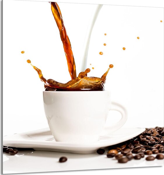 PIATTO IN VETRO PER CUCINA 60x65 Caffè