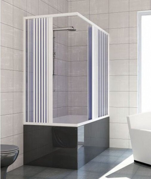 Box doccia per vasca a parete in PVC modello PIRANHA