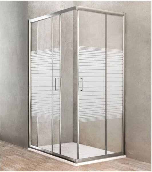 Box doccia in vetro con 2 ante scorrevoli modello PELLICANO 78x78xH185 cm
