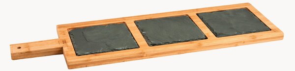 Tagliere in bambù con piatti Basic