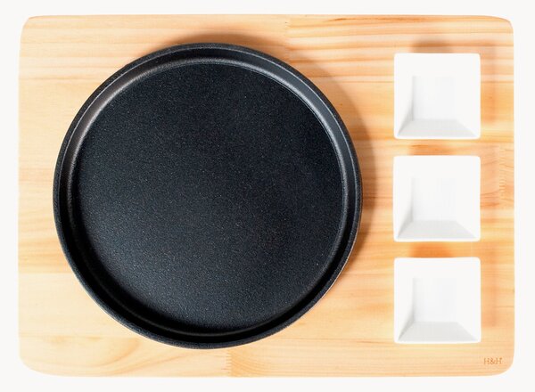 Set da portata con piatto rotondo in ghisa Basic 5 pz