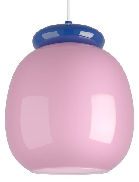 EGLO Lampada a sospensione Berardelli, dimmerabile, Violetto / Fucsia / Rosa, Soggiorno / Sala da pranzo, Vetro, Moderno, Lampada a sospensione