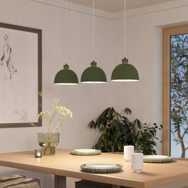 EGLO Lampada a sospensione Cazalilla, dimmerabile, Verde, Cucina, Metallo, Lampada a sospensione