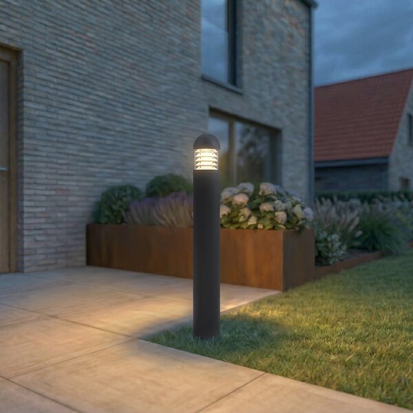 Lampade da esterno Lucande, Skagena, Nero, Terrazza, Alluminio, Moderno