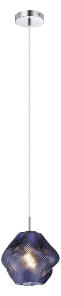 EGLO Lampada a sospensione Meliciano, dimmerabile, Blu, Soggiorno / Sala da pranzo, Vetro, Lampada a sospensione