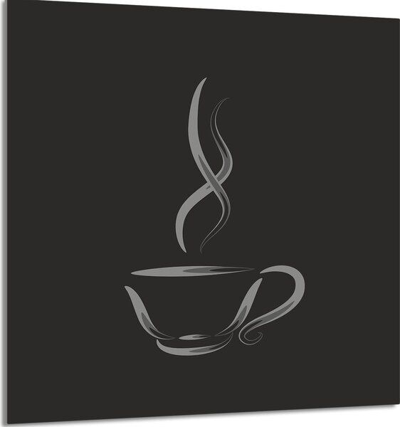 PIATTO IN VETRO PER CUCINA 60x65 Caffè