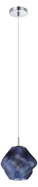 EGLO Lampada a sospensione Meliciano, dimmerabile, Blu, Soggiorno / Sala da pranzo, Vetro, Lampada a sospensione
