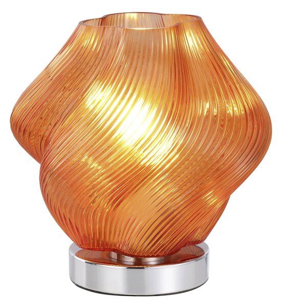 EGLO Lampada da tavolo Meliciano, Giallo / Arancione, Soggiorno / Sala da pranzo, Vetro, Lampada da tavolo