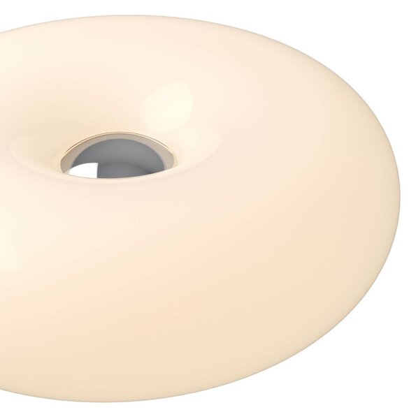 EGLO Lampada da tavolo Basile, dimmerabile, Bianco / Opale, Soggiorno / Sala da pranzo, Vetro, Moderno, Lampada da tavolo