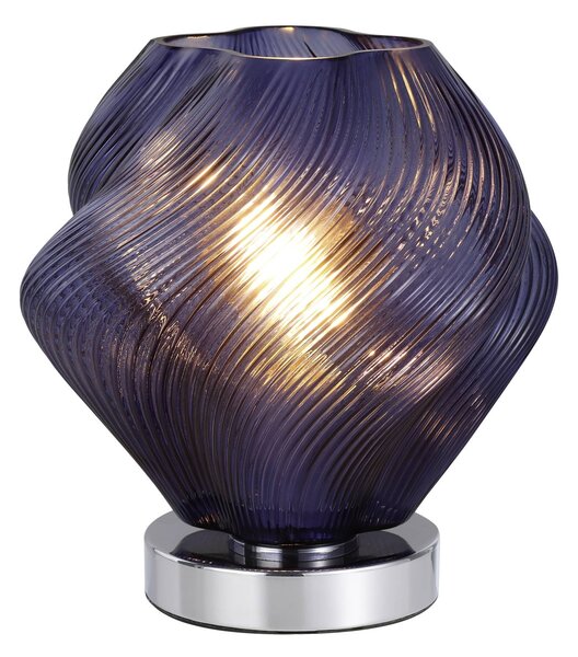 EGLO Lampada da tavolo Meliciano, Blu, Soggiorno / Sala da pranzo, Vetro, Lampada da tavolo