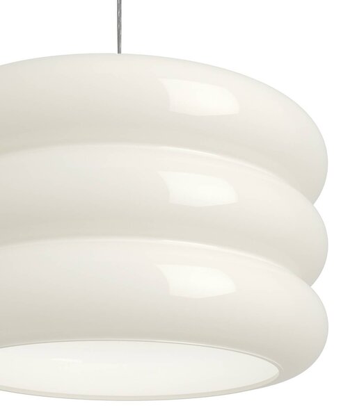 EGLO Lampada a sospensione Tortora, dimmerabile, Bianco / Opale, Soggiorno / Sala da pranzo, Vetro, Giovanile, Lampada a sospensione