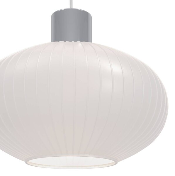 EGLO Lampada a sospensione Dasmina, dimmerabile, Bianco / Opale, Soggiorno / Sala da pranzo, Vetro, Giovanile, Lampada a sospensione