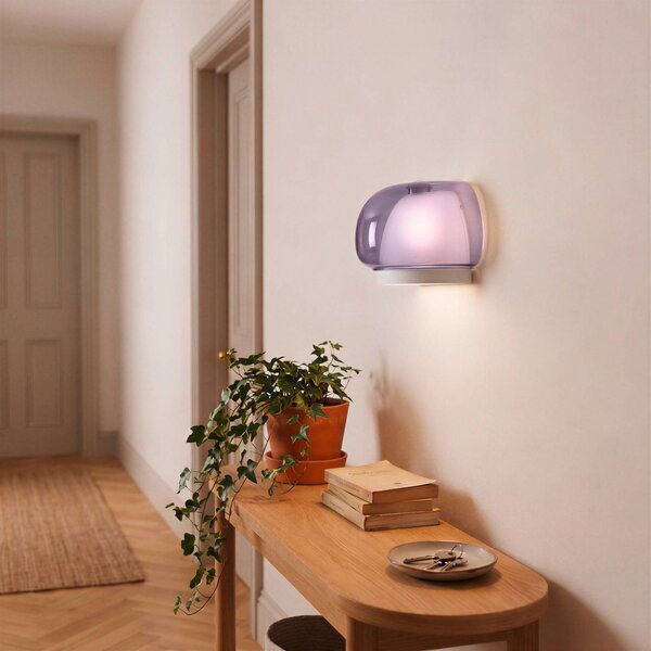 EGLO Applique da parete Belomontejo, Violetto / Fucsia / Rosa, Soggiorno / Sala da pranzo, Vetro, Giovanile, Applique