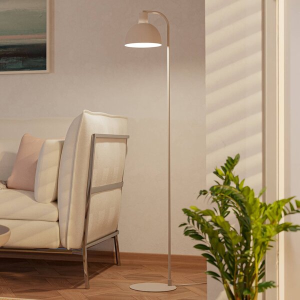 EGLO Lampada da terra Cazalilla, Crema / Ambra, Soggiorno / Sala da pranzo, Metallo, Lampada da terra