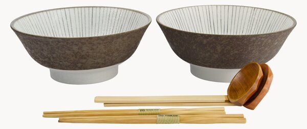 Set di stoviglie per ramen in porcellana Satomaki Tokusa, 2 persone, set da 6
